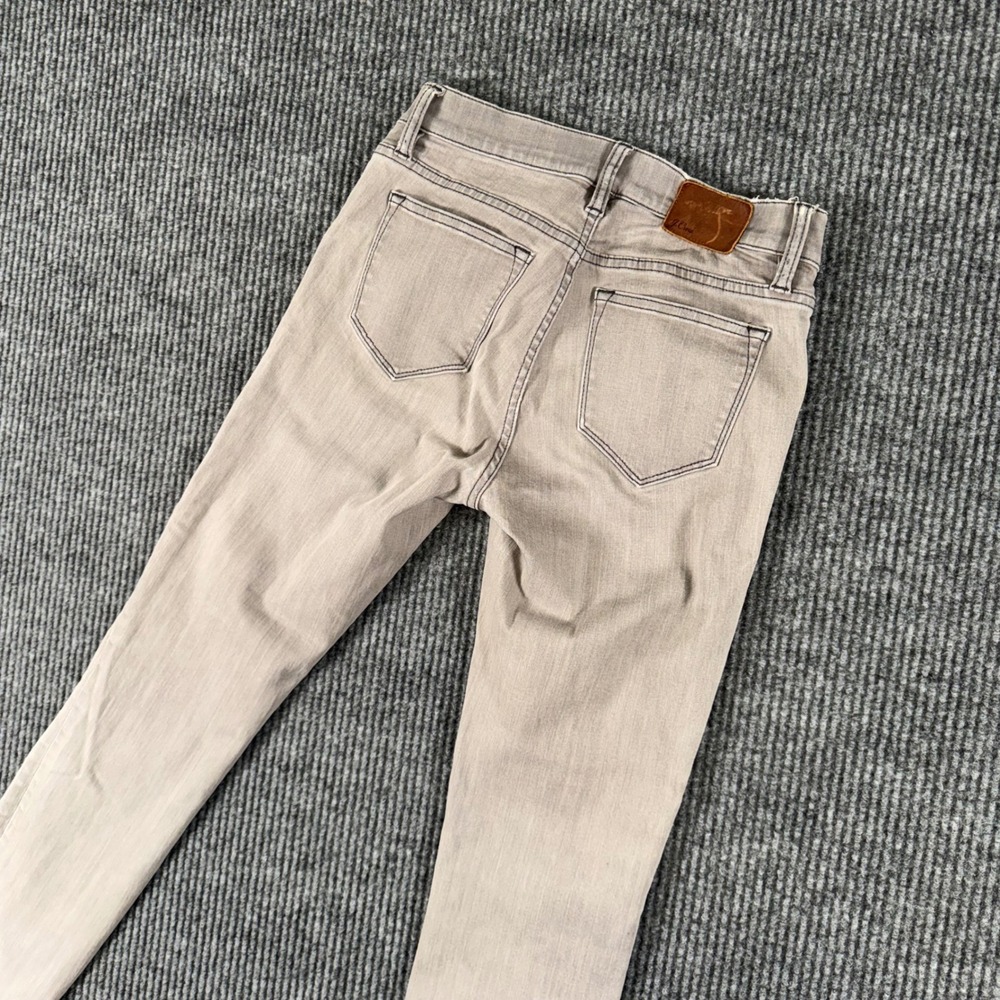 J Crew Toothpick Jeans Womens 26 Gray Denim Skinny‎ Slim Fit Minimalist Casual